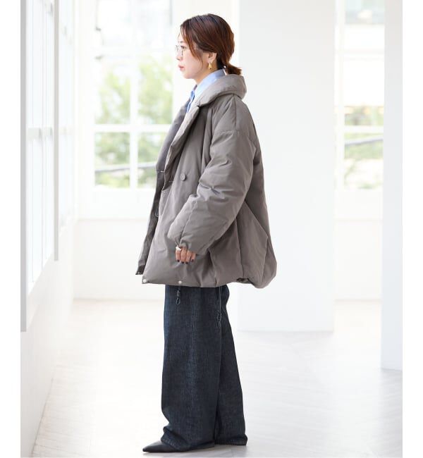 IENA「《追加3予約/一部店舗限定カラーあり》ARTIROSA撥水テイラーコクーンダウン」|ダウン|