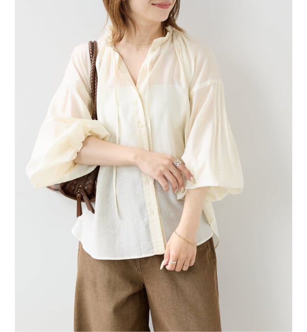 JOURNAL STANDARD relume「《WEB限定予約》ピンタックフリルブラウス」|シャツ・ブラウス|ホワイト A