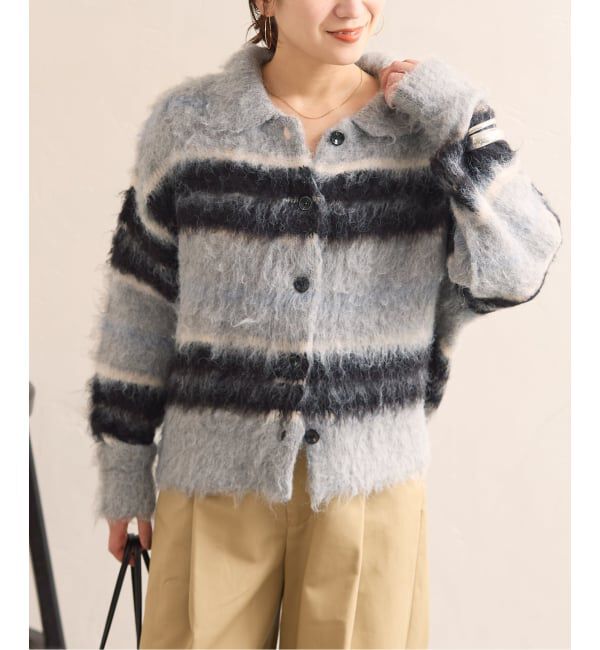 JOURNAL STANDARD「《予約》シャギーボーダーニット」|カーディガン|