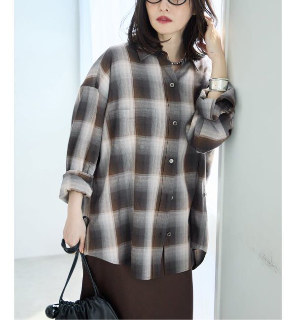journal standard L'essage「《予約》DEVEAUX/ネルチェック 2WAYシャツ」|シャツ・ブラウス|
