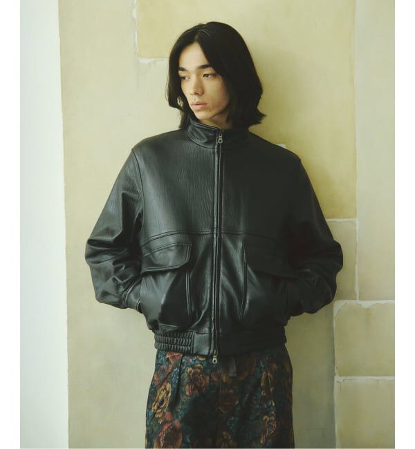 JOURNAL STANDARD「《予約》ニュージーランド ラム ダッド レザー スタンド ブルゾン」|ライダースジャケット|