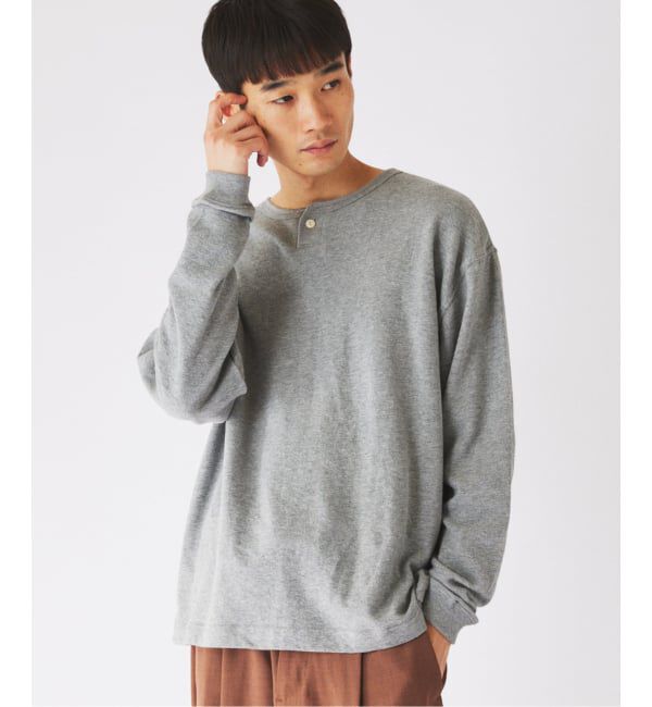 JOURNAL STANDARD relume「《予約》ブロック インレイ 1ボタン ヘンリーネック」|Tシャツ・カットソー|グレー
