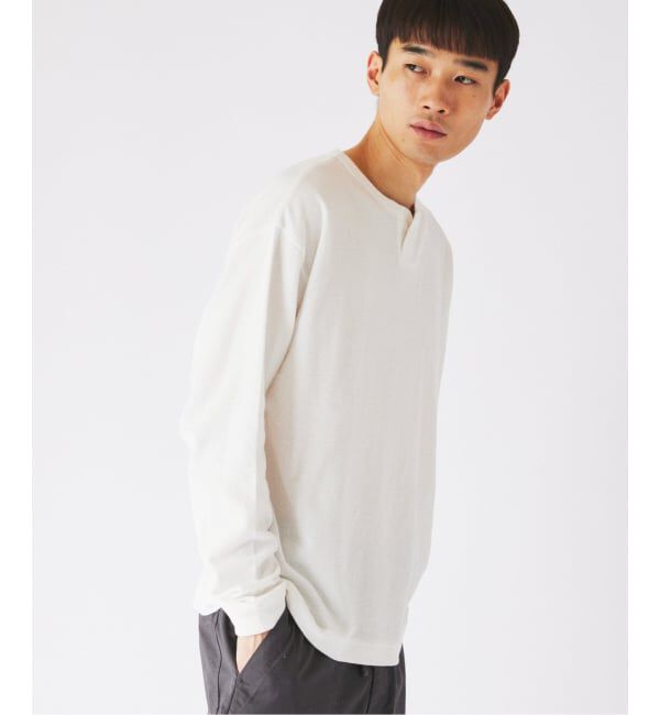 JOURNAL STANDARD relume「《予約》ブロック インレイ 1ボタン ヘンリーネック」|Tシャツ・カットソー|