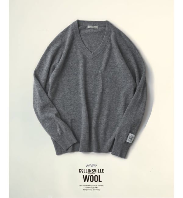 JOURNAL STANDARD relume「《予約》COLLINS VILLE WOOL / コリンズ ビル ウールニット Vネック」|ニット・セーター|グレーB