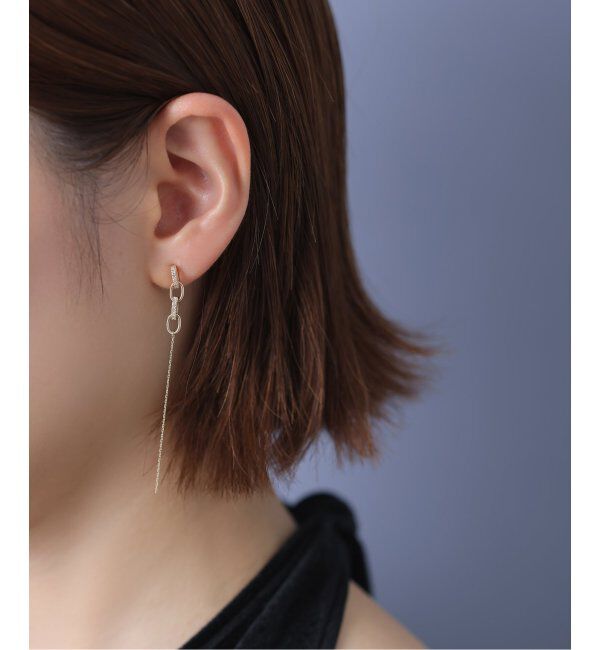 Lilas by Spick&Span「ダイヤバチカンモチーフピアス K10（両耳）」|ピアス|ゴールド