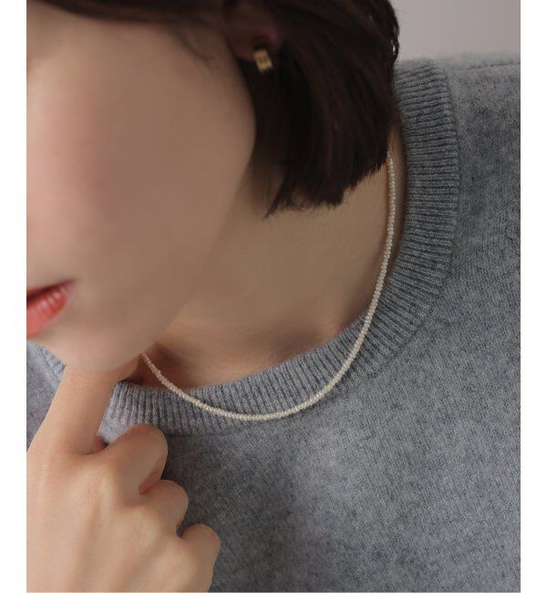 Lilas by Spick&Span「ミニポテトパールネックレス K10」|ネックレス|