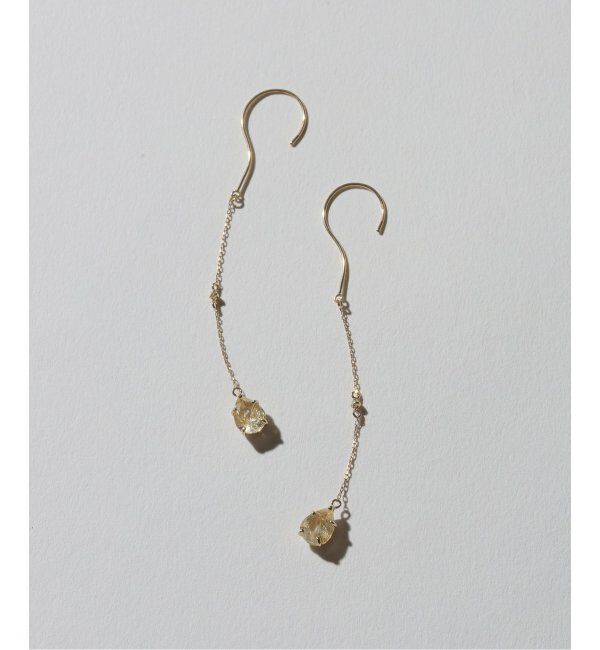 Lilas by Spick&Span「ティアドロップルチルピアス K10（両耳）」|ピアス|