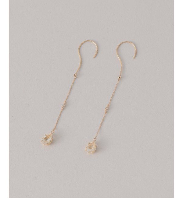 Lilas by Spick&Span「ティアドロップルチルピアス K10（両耳）」|ピアス|