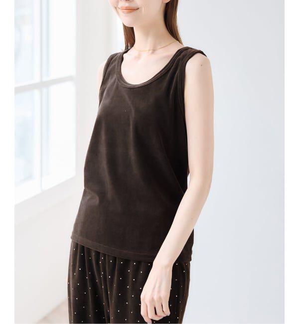 U by SPICK&SPAN「コットンベロアタンクトップ」|タンクトップ|
