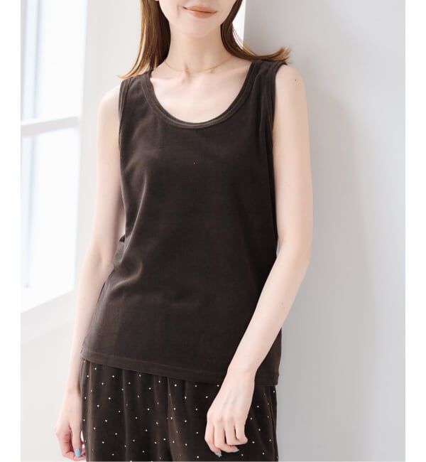 U by SPICK&SPAN「コットンベロアタンクトップ」|タンクトップ|