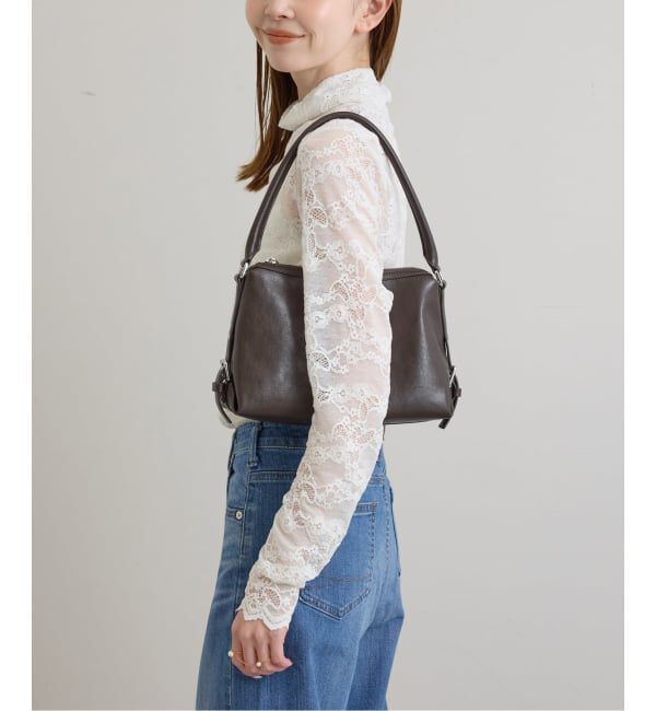 U by SPICK&SPAN「《予約》ストレッチ起毛レースタートルプルオーバー」|Tシャツ・カットソー|