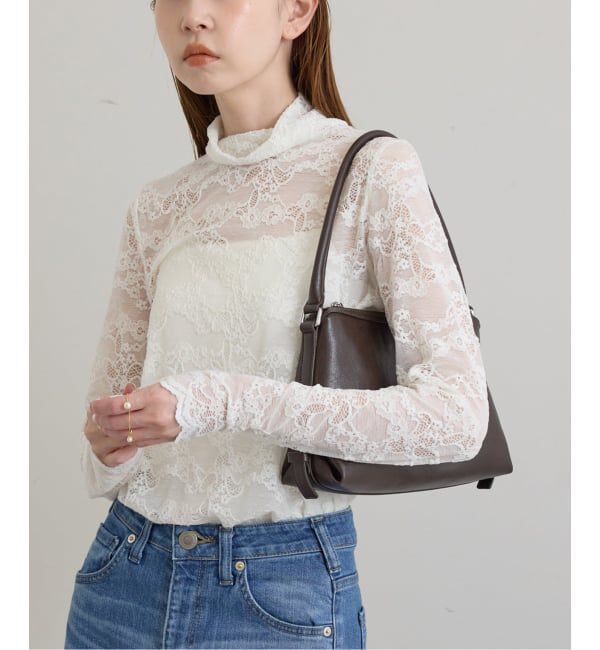 U by SPICK&SPAN「《予約》ストレッチ起毛レースタートルプルオーバー」|Tシャツ・カットソー|