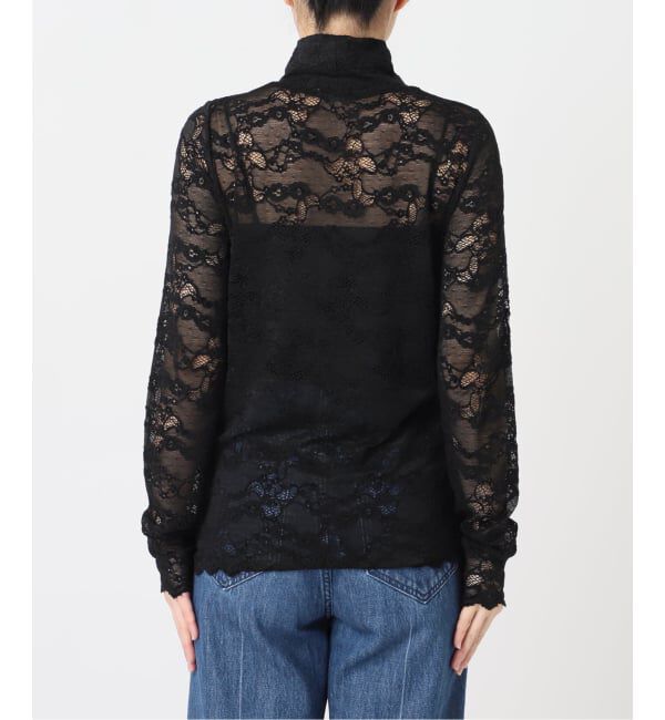 U by SPICK&SPAN「《予約》ストレッチ起毛レースタートルプルオーバー」|Tシャツ・カットソー|
