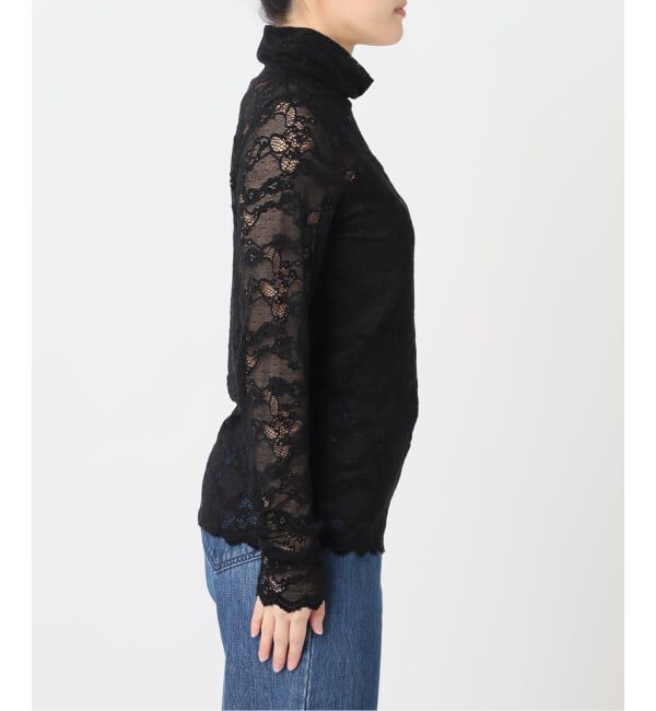 U by SPICK&SPAN「《予約》ストレッチ起毛レースタートルプルオーバー」|Tシャツ・カットソー|