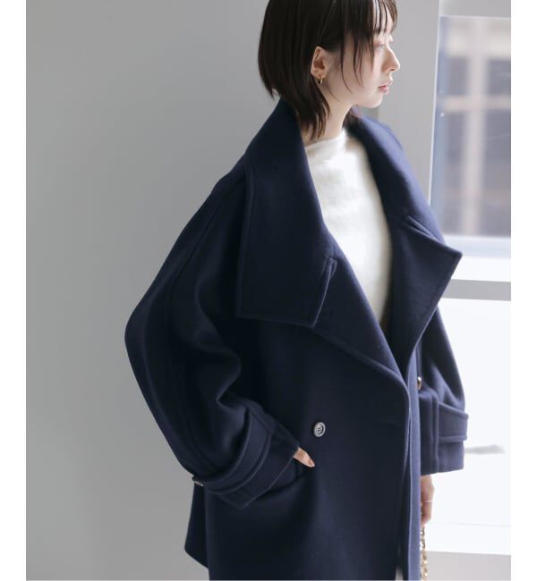  「《予約》シャルムビーバーショートコート」|その他|ネイビー