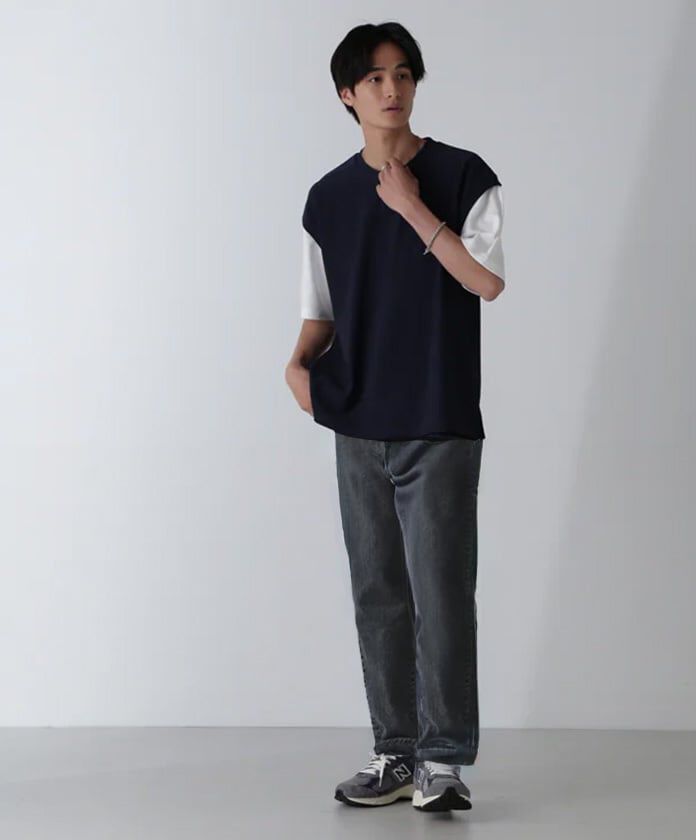 nano･universe「フェイクレイヤードリラックスTシャツ 半袖」|Tシャツ・カットソー|