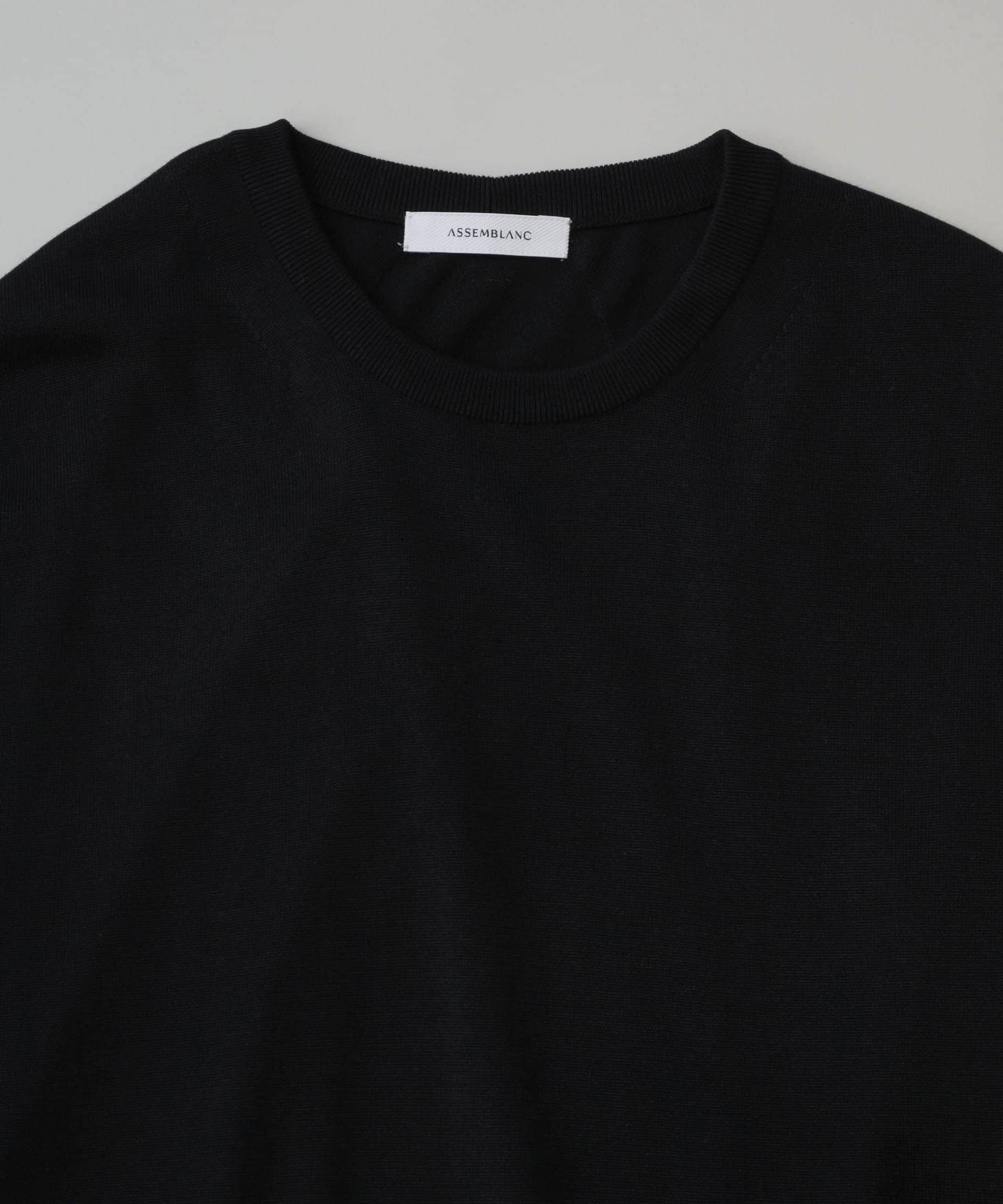 NANO universe「AB.シルクプレーティングリラックスニットTシャツ」|ニット・セーター|