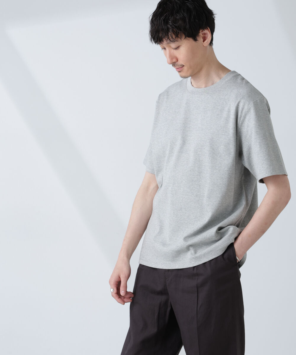 NANO universe「WEB限定/Anti Soaked(R) 汗染み防止 クルーネックレギュラーシルエットTシャツ」|Tシャツ・カットソー|トップグレー4