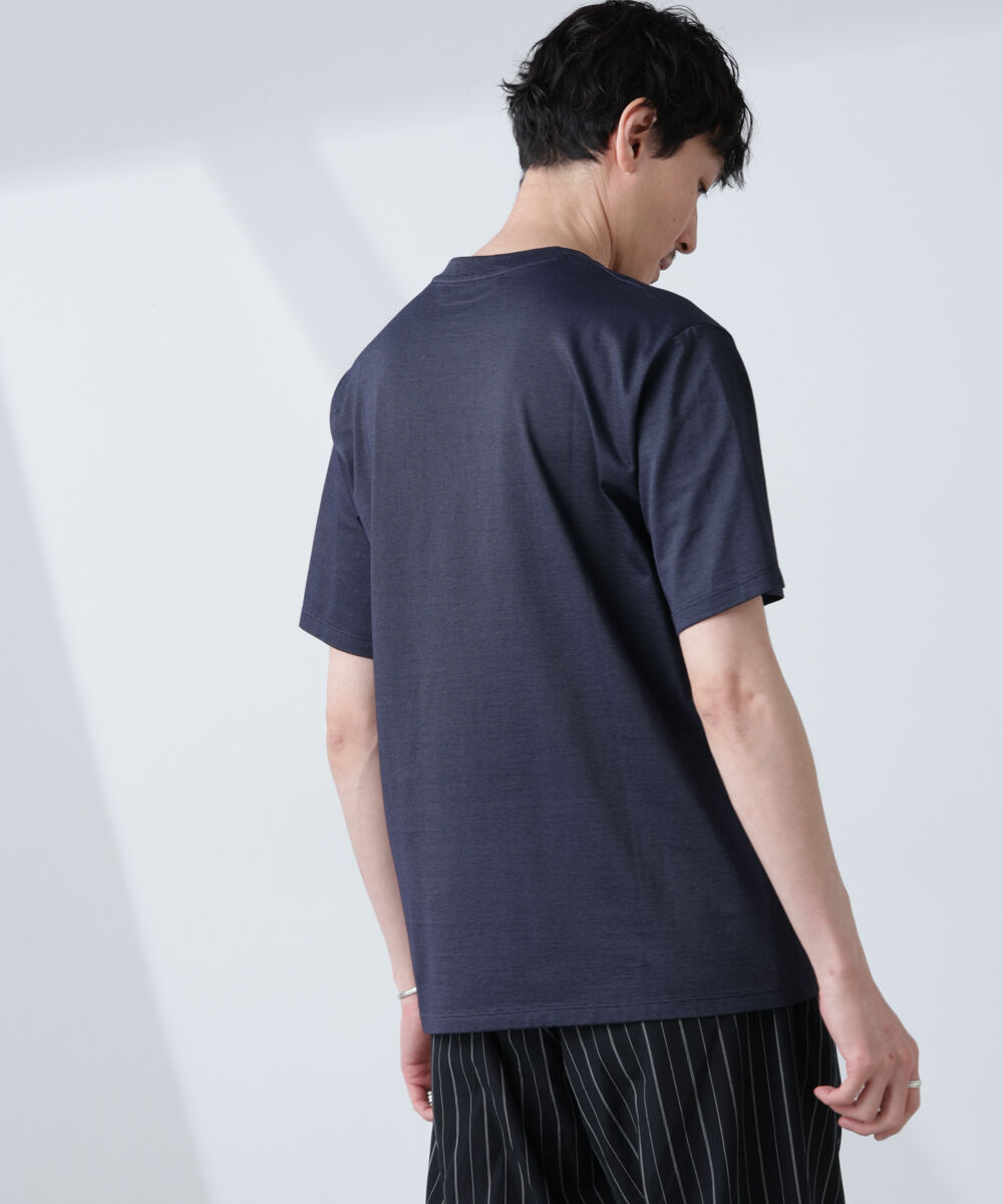 NANO universe「ソラーロライトストレッチヘンリーネックTシャツ（セットアップ可）」|Tシャツ・カットソー|