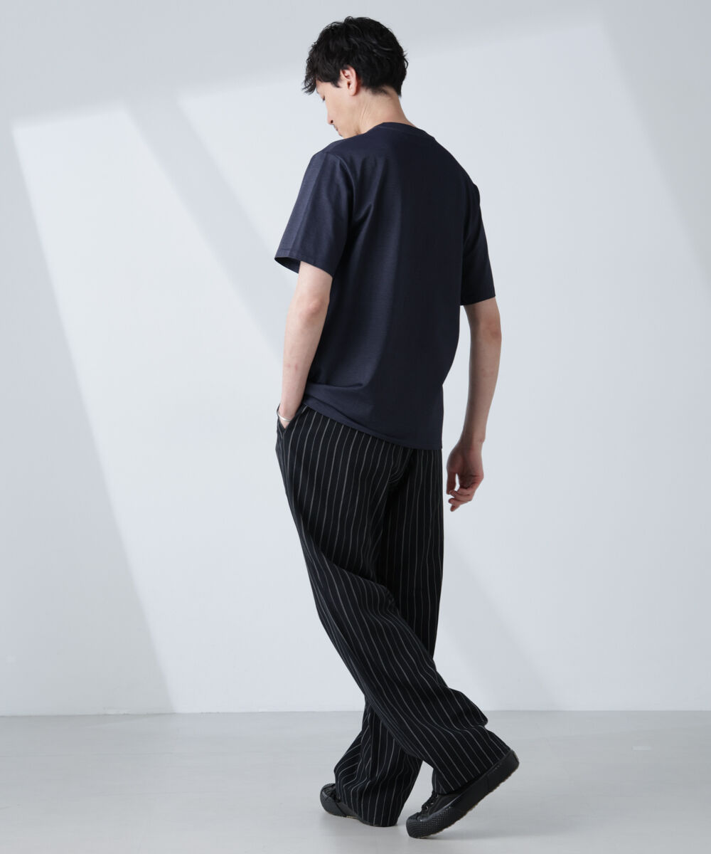 NANO universe「ソラーロライトストレッチヘンリーネックTシャツ（セットアップ可）」|Tシャツ・カットソー|