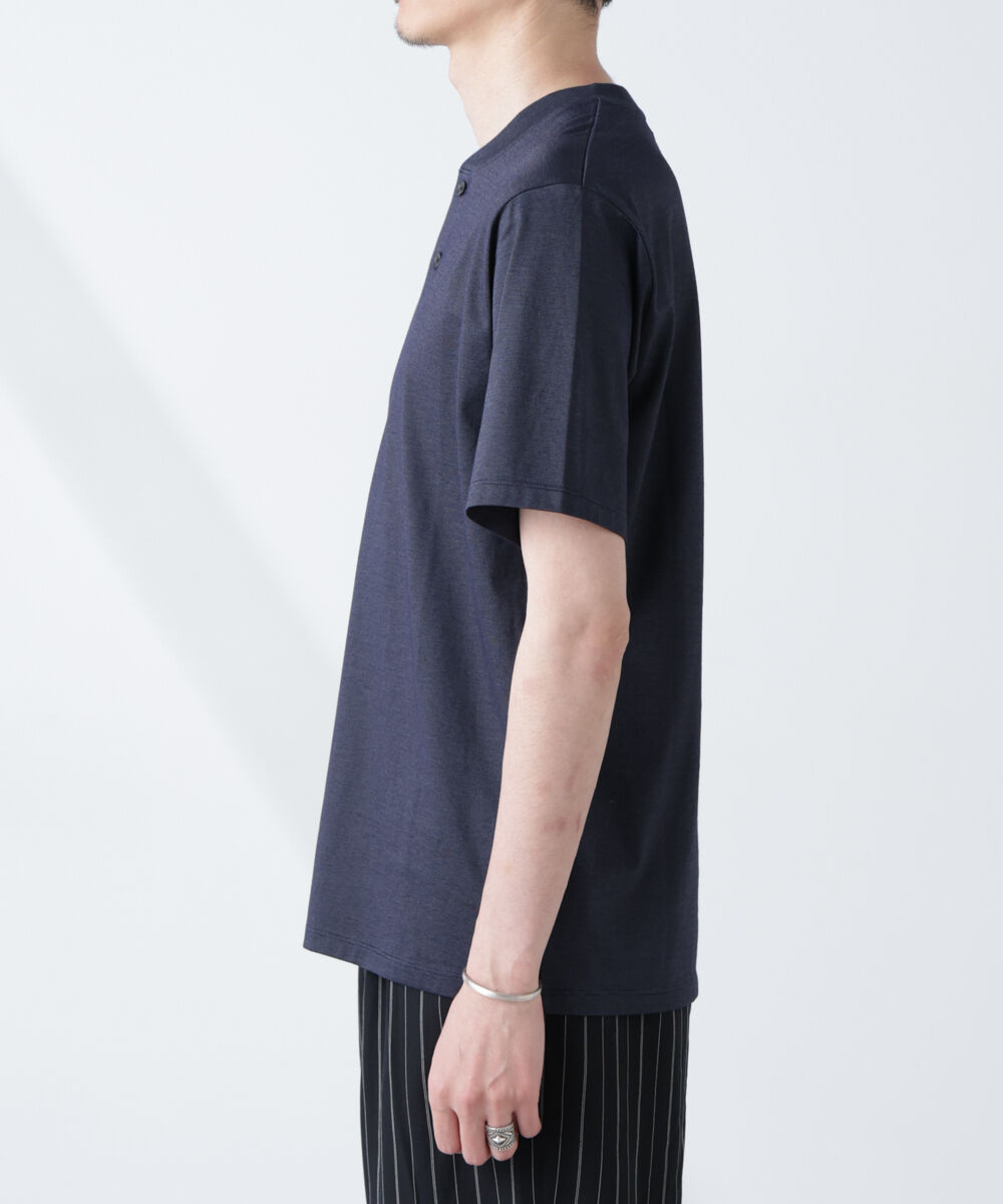 NANO universe「ソラーロライトストレッチヘンリーネックTシャツ（セットアップ可）」|Tシャツ・カットソー|
