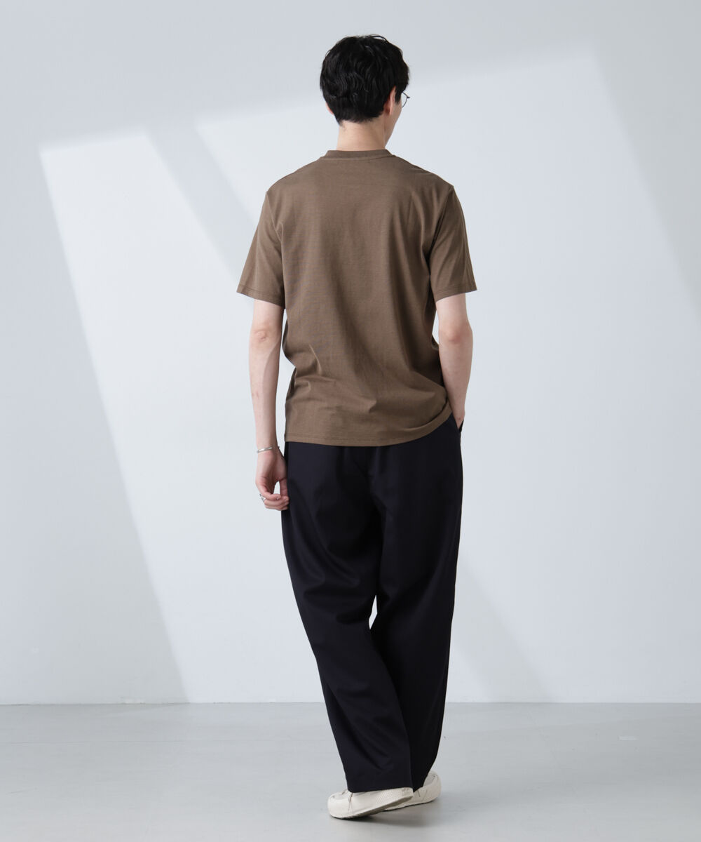 NANO universe「ソラーロライトストレッチヘンリーネックTシャツ（セットアップ可）」|Tシャツ・カットソー|