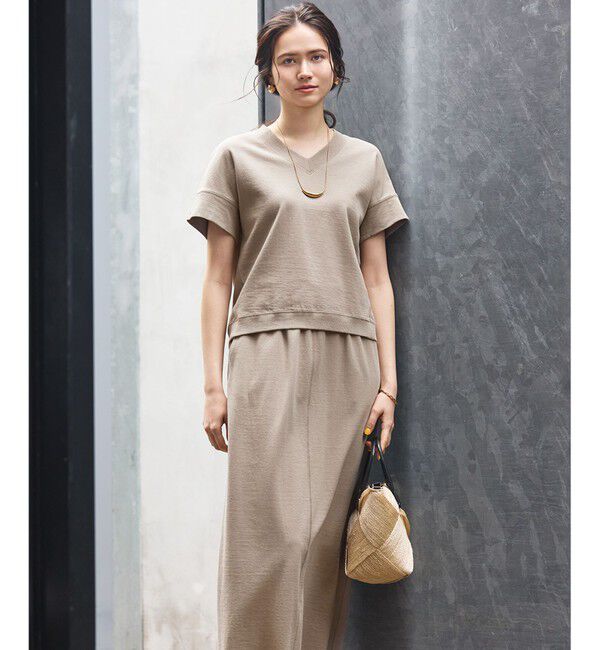23区「【SLOW/WEB限定】ラスティックテリー Vネック カットソー」|Tシャツ・カットソー|