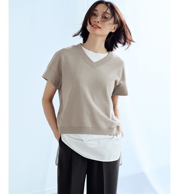 23区「【SLOW/WEB限定】ラスティックテリー Vネック カットソー」|Tシャツ・カットソー|
