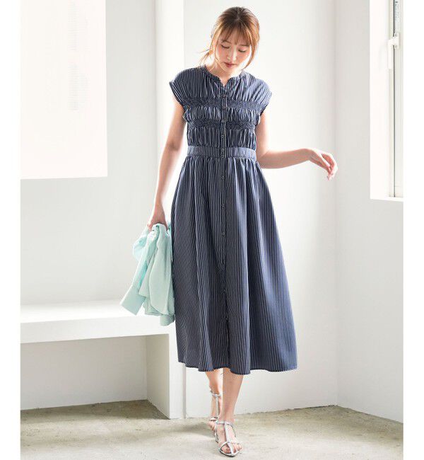 ANY SIS「フロントボタンシャーリング ワンピース」|ワンピース|