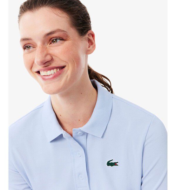 LACOSTE「ヒートレギュレーション＆UVカット鹿の子ゴルフポロシャツ」|ポロシャツ|