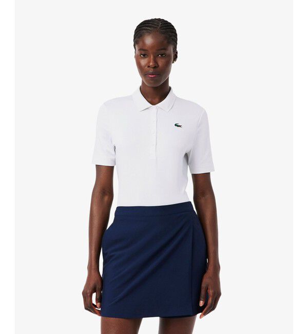LACOSTE「UVカット スリムフィットUVプロテクトウルトラドライゴルフポロシャツ」|ポロシャツ|ホワイト