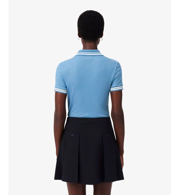 LACOSTE「フランスメイド ナローリブニット スリムフィットポロシャツ」|ポロシャツ|
