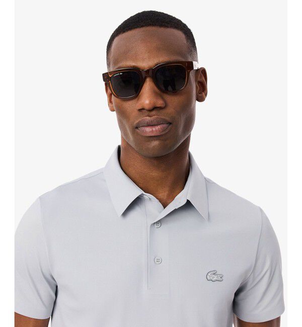 LACOSTE「UPF50+ UVカット ミニマルテックポロシャツ」|ポロシャツ|