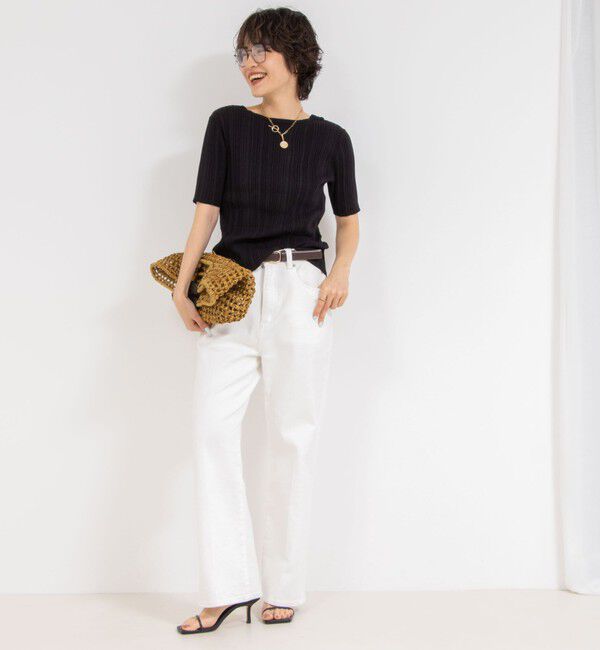 Rie Miller「【RM denim】センタープレスハイウエストデニム」|デニム|