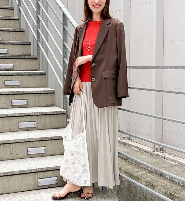 NOLLEY'S sophi「ウォッシャブル割織サテンギャザースカート」|フレア|