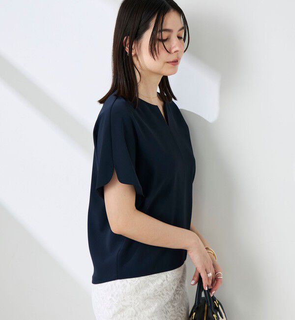 NOLLEY'S sophi「《セットアップ対応》NEW morisachiウォッシャブルツイルケープ風ブラウス」|シャツ・ブラウス|