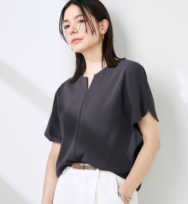 NOLLEY'S sophi「《セットアップ対応》NEW morisachiウォッシャブルツイルケープ風ブラウス」|シャツ・ブラウス|