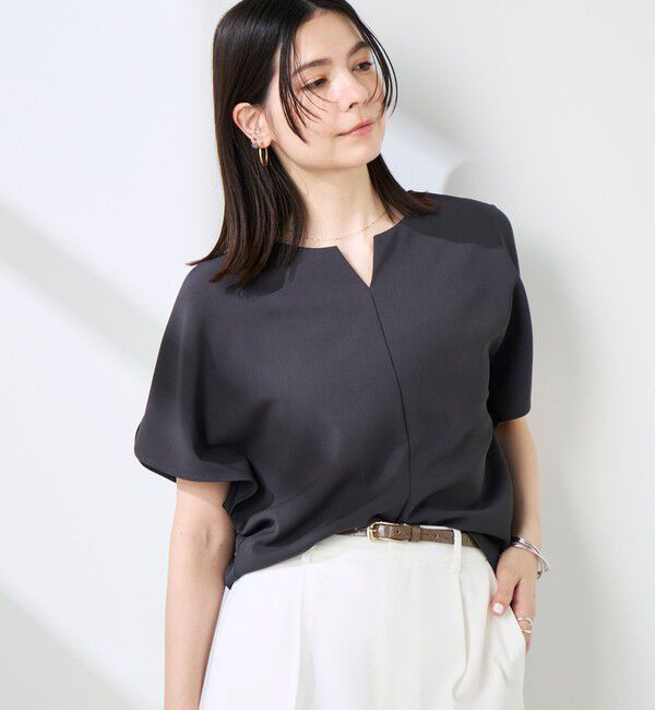 NOLLEY'S sophi「《セットアップ対応》NEW morisachiウォッシャブルツイルケープ風ブラウス」|シャツ・ブラウス|