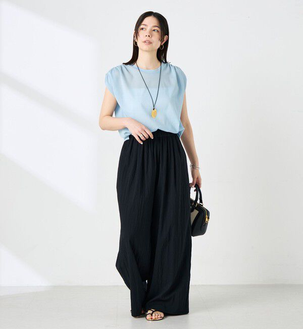 NOLLEY'S「【WEB＆一部店舗限定サイズ】ウォッシャブルソフトタイプライタータックギャザーワイドパンツ」|その他|