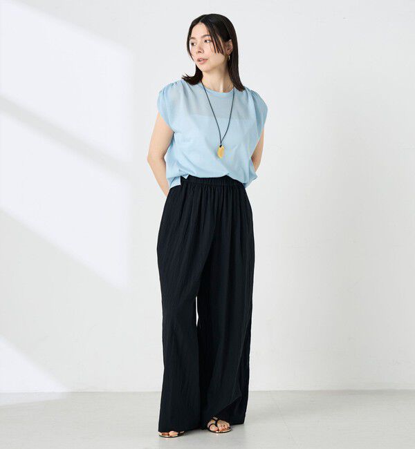 NOLLEY'S「【WEB＆一部店舗限定サイズ】ウォッシャブルソフトタイプライタータックギャザーワイドパンツ」|その他|