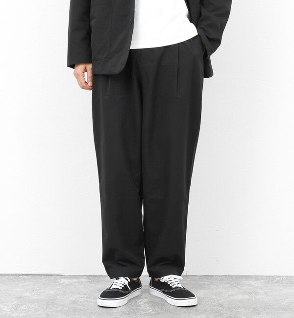 NOLLEY'S goodman「《セットアップ対応》【NANGA】DotAir COMFY TUCK TAPERED PANTS 26SS」|チノ|ブラック
