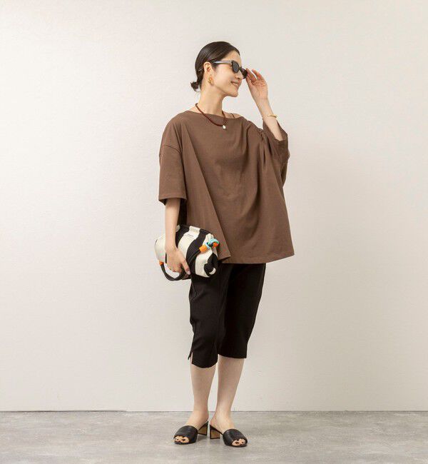MAQWEL「【MAQWEL/マクウェル】ウォッシャブルバックタックオーバーＴ」|Tシャツ・カットソー|