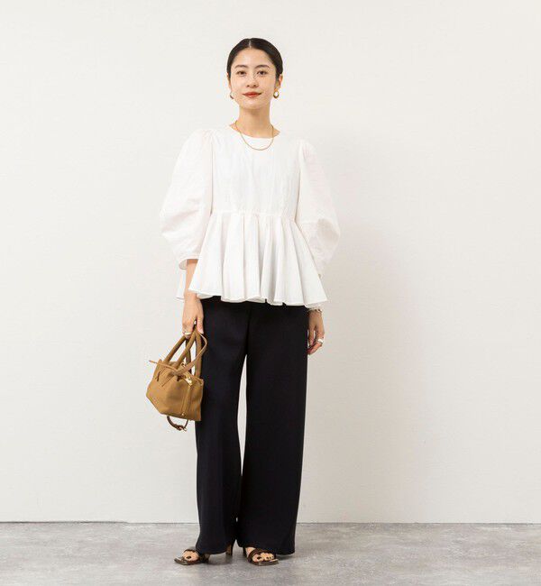 NOLLEY'S sophi「【NOLLEY&rsquo;S mgr.松葉別注・一部WEB限定色】《セットアップ》ツイルバイヤス洗練美脚パンツ」|その他|