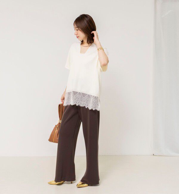 NOLLEY'S sophi「【NOLLEY&rsquo;S mgr.松葉別注・一部WEB限定色】《セットアップ》ツイルバイヤス洗練美脚パンツ」|その他|