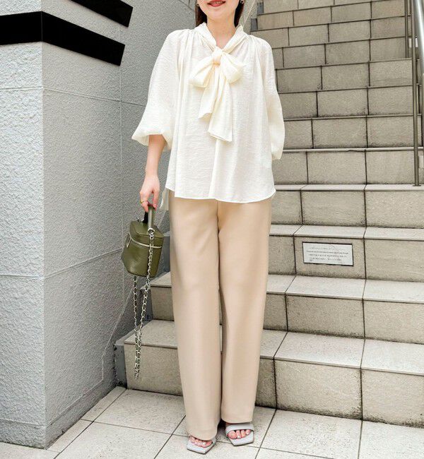 NOLLEY'S sophi「【NOLLEY&rsquo;S mgr.松葉別注・一部WEB限定色】《セットアップ》ツイルバイヤス洗練美脚パンツ」|その他|