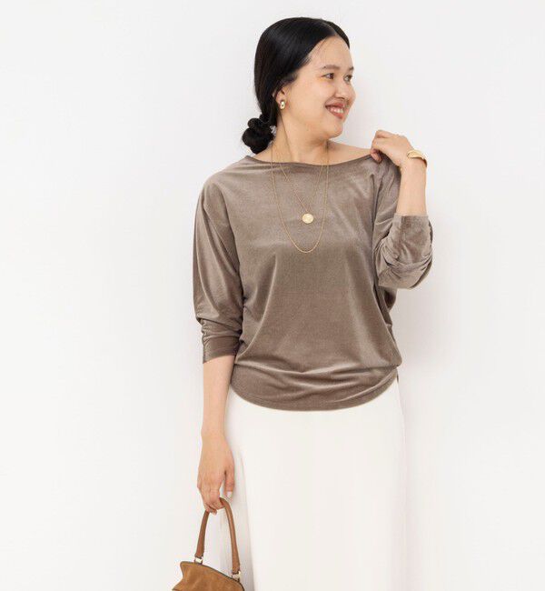 NOLLEY'S sophi「【BECシリーズ】ウォッシャブルベロアドルマン2WAYプルオーバー」|Tシャツ・カットソー|