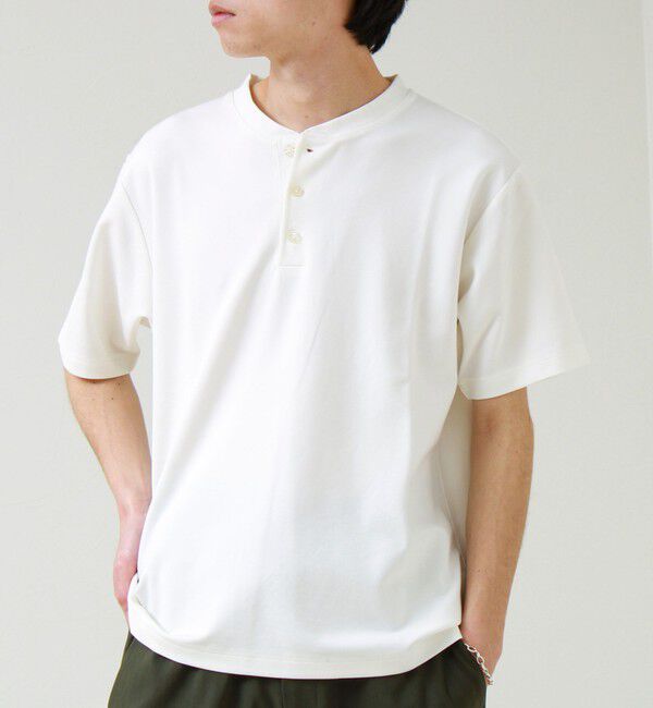 GLOSTER「【抗菌防臭】ポンチ素材 ヘンリーネックTシャツ」|Tシャツ・カットソー|