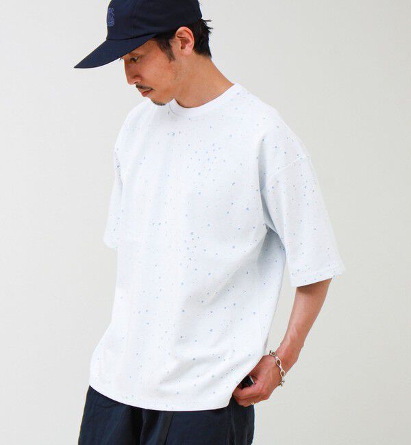 GLOSTER「星穴ネップボンディング クルーネックTシャツ」|Tシャツ・カットソー|