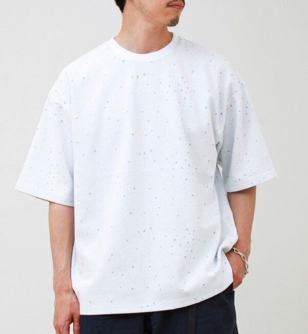 GLOSTER「星穴ネップボンディング クルーネックTシャツ」|Tシャツ・カットソー|