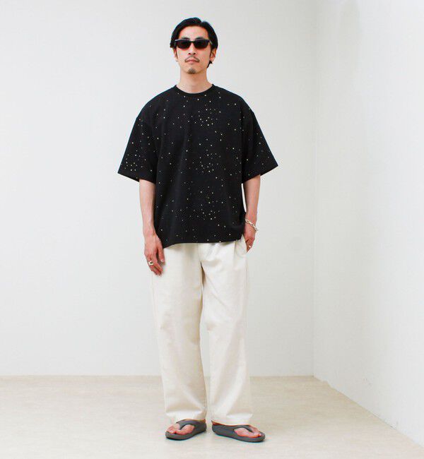 GLOSTER「星穴ネップボンディング クルーネックTシャツ」|Tシャツ・カットソー|